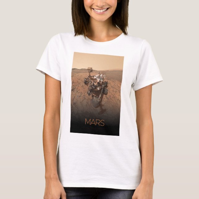 Outer Space, Solar System, Planet Mars, Curiosity T-Shirt (Front)