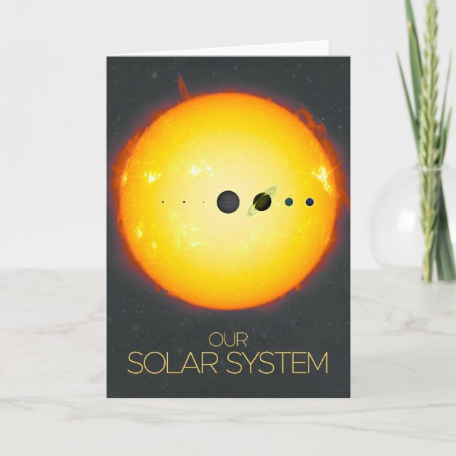 Outer Space, Solar System, The Sun and Planets Card (Front)