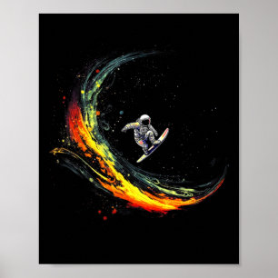 Outer Space Suffer Shirts, Astronaut Funny Surfing Poster