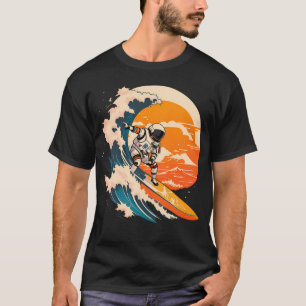 Outer Space Surfing Astronaut - Astronaut Surfing  T-Shirt