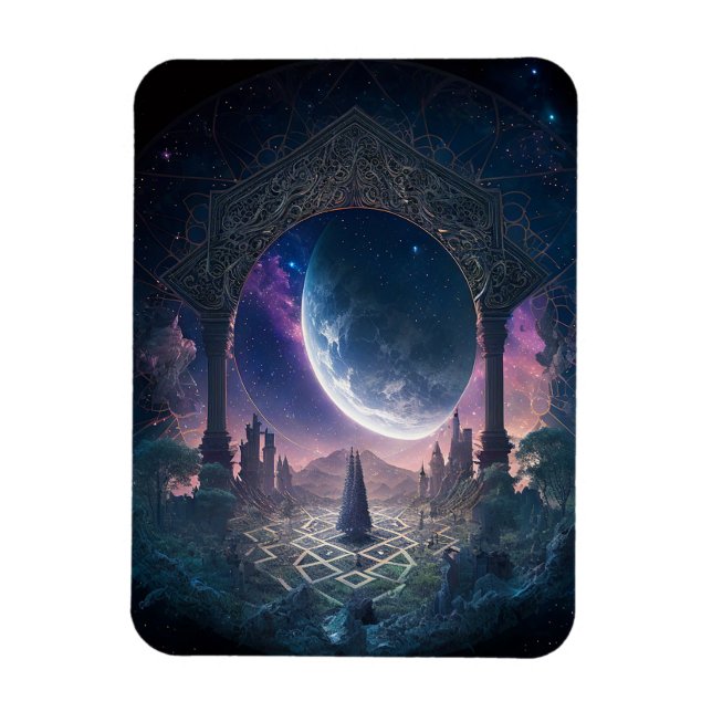 Outer Space Surreal Fantasy Art Magnet (Vertical)