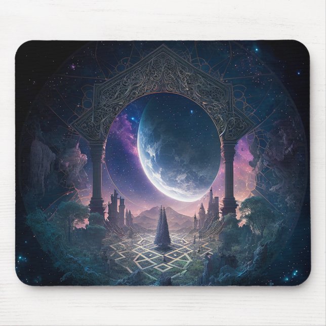 Outer Space Surreal Fantasy Art Mouse Pad (Front)