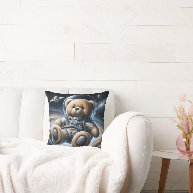 Outer Space Teddy Bear Astronaut Cushion (Couch)