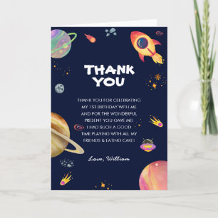 Outer Space Thank You Card