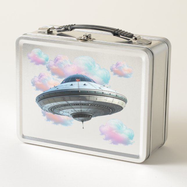 Outer Space Themed Metal Lunch Box (Front)