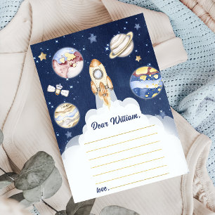 Outer Space Time Capsule Note Message Card