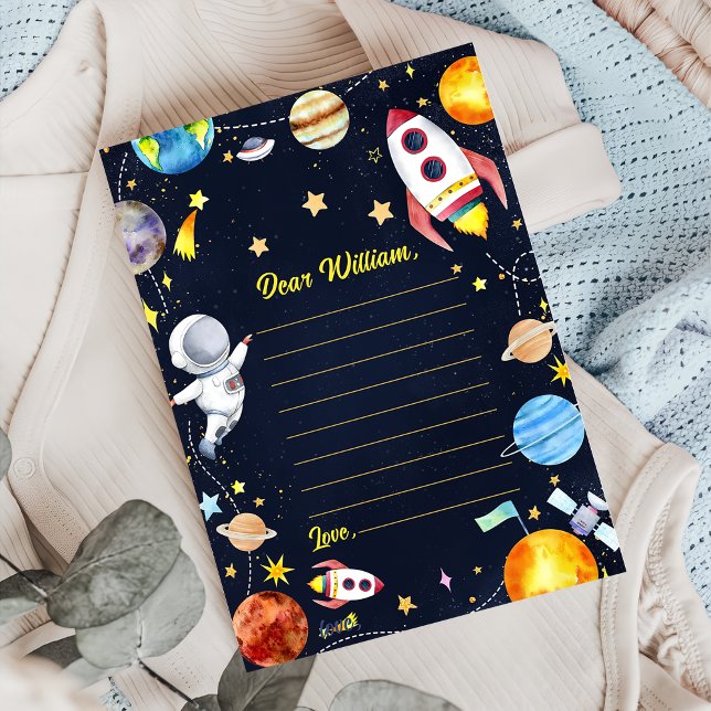 Outer Space Time Capsule Note Message Card (Creator Uploaded)