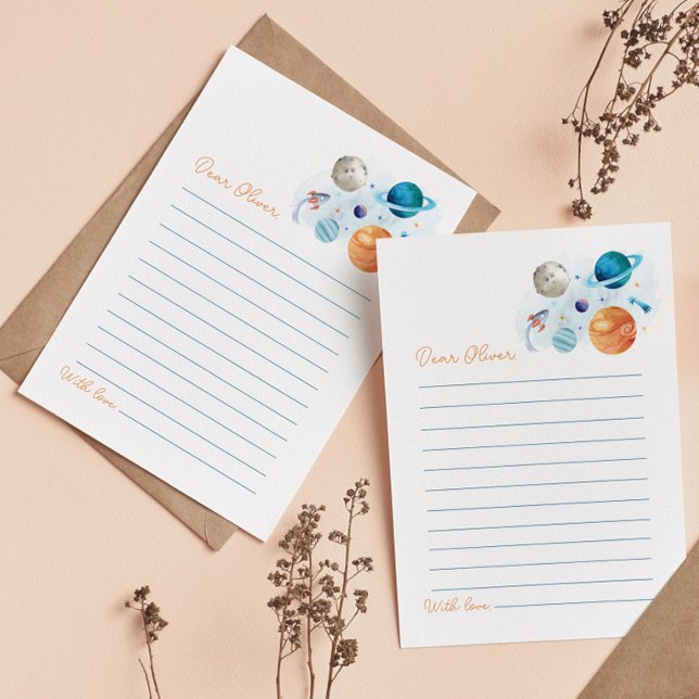 Outer Space Time Capsule Note Message Card (Creator Uploaded)