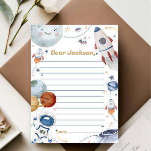 Outer Space Time Capsule Note Message Card