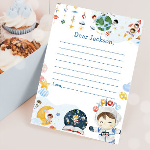 Outer Space Time Capsule Note Message Card