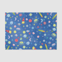 Outer Space UFO Rocket Planet Pattern Gift