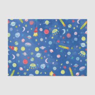 Outer Space UFO Rocket Planet Pattern Gift Tissue Paper