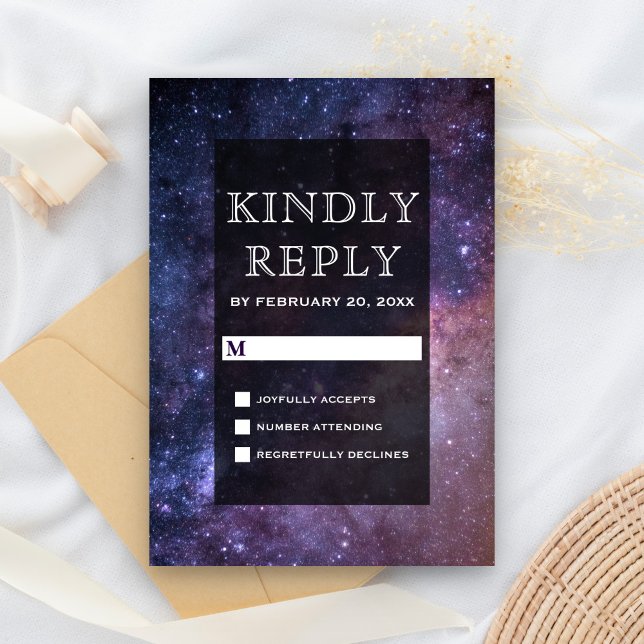 Outer Space Universe Galaxy RSVP Card (Creator Uploaded)