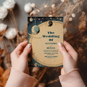 Outer Space Universe Galaxy Wedding Invitation
