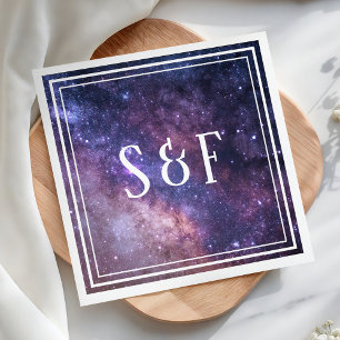 Outer Space Universe Galaxy Wedding Paper Napkin