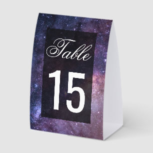 Outer Space Universe Galaxy Wedding Table Number