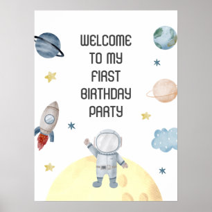 Outer space Welcome Banner Poster