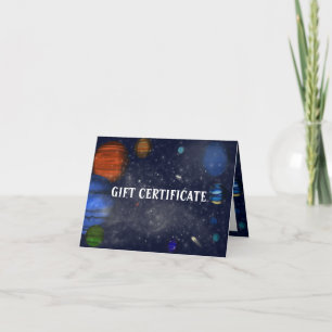 Outer Space with planets and galaxies gift Note Card