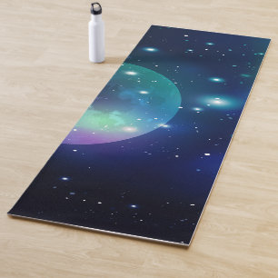 Outer Space with Stars Yoga Mat