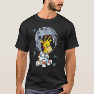 Outer Space Zoo Animal Moon Landing Astronaut Cute T-Shirt