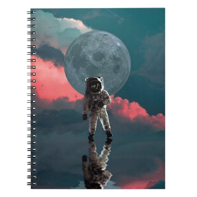 Outerspace Astronaut Art Space Suit Clipart Notebook (Front)