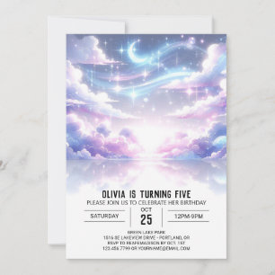 Outerspace Celestial Digital Birthday Invitation