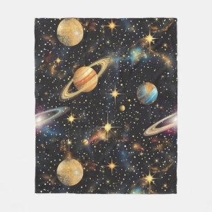 Outerspace fleece blanket