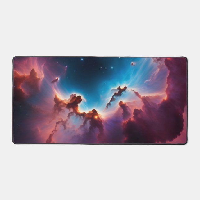 Outerspace Nebula Desk Mat (Front)