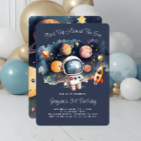 Outerspace Planets Blue 3rd Birthday