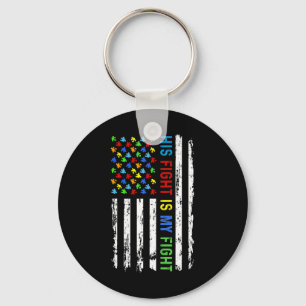 Outfit For Autism Awareness Supporters Men, Women, Key Ring
