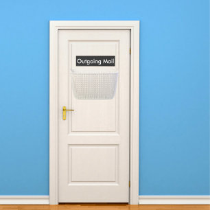 Outgoing Mail Black Door Sign