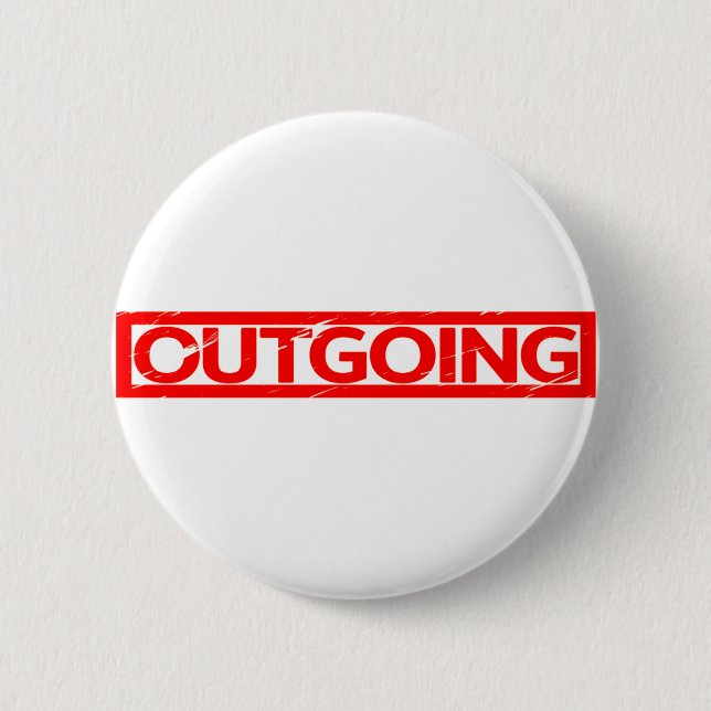 Outgoing Stamp 6 Cm Round Badge (Front)