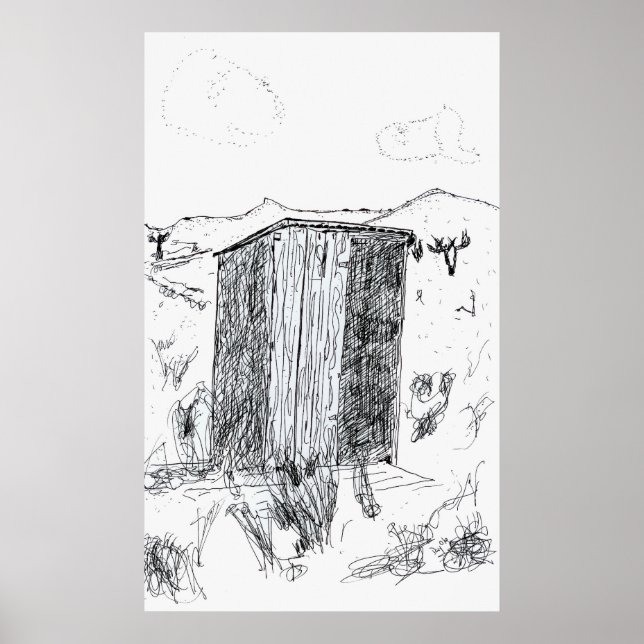 Outhouse, Gemfield, Nevada Poster (Front)