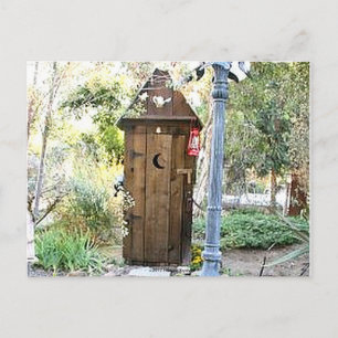 OUTHOUSE IN OUR BACKYARD POSTCARD