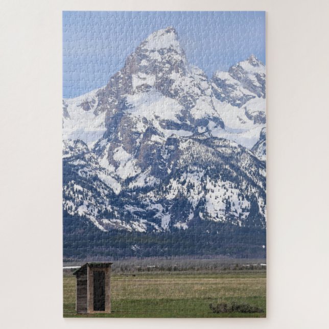 Outhouse in the Tetons - Rocky Mountains - 20x30 Jigsaw Puzzle (Vertical)