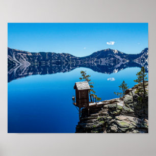Outhouse on the Cliff // Crater Lake Poster