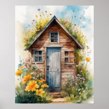 Outhouse Watercolor 3