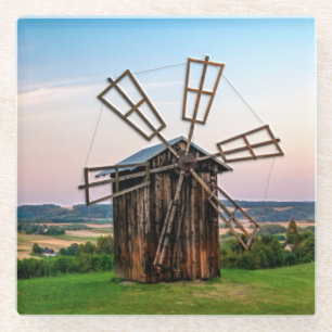 Outhouse Windmill Glass Coaster