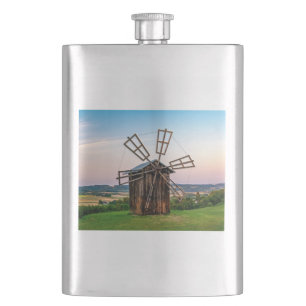 Outhouse Windmill Hip Flask