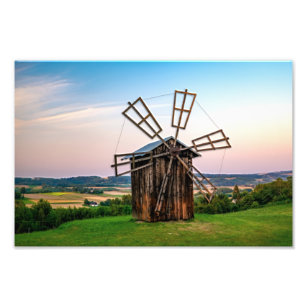 Outhouse Windmill Photo Print