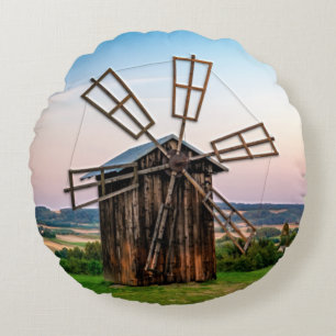 Outhouse Windmill Round Cushion