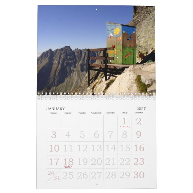 Outhouses Wall Calendar (Jan 2027)