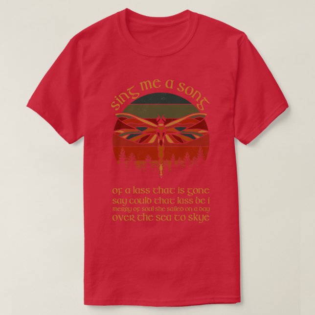 Outlander Theme Sing Me A Song Trees Dragonfly T-Shirt (Design Front)
