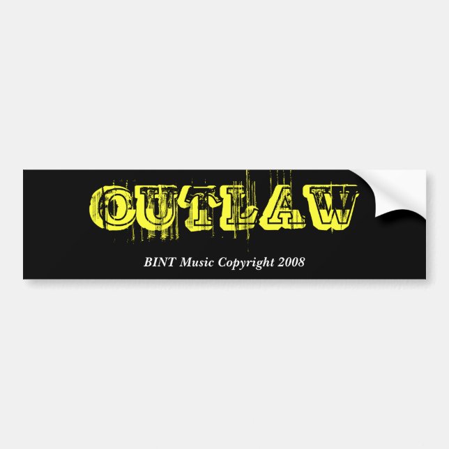 Outlaw-Bumper Sticker 1 (Front)