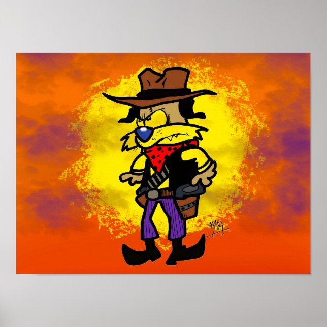 Outlaw Doggo at Sunset Poster (Front)