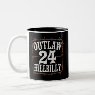 Outlaw Hillbilly 2024 Western Trump Vance 2024 Two-Tone Coffee Mug