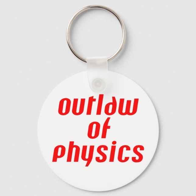 Outlaw of Physics - Red Key Ring (Front)