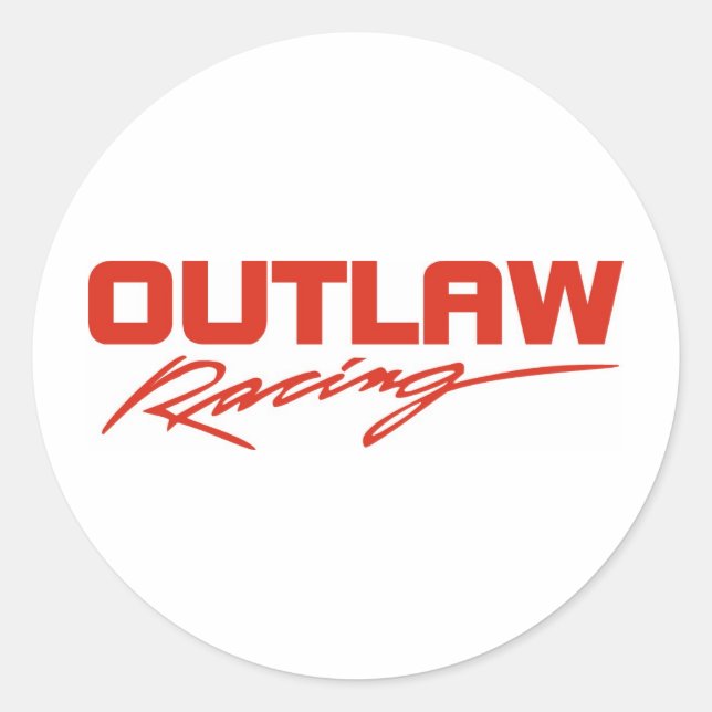 Outlaw Racing Classic Round Sticker (Front)