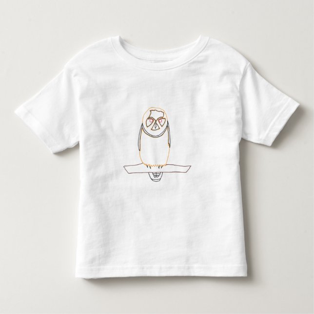 Outline art drawing - Owl - Colouring Shirts (Front)