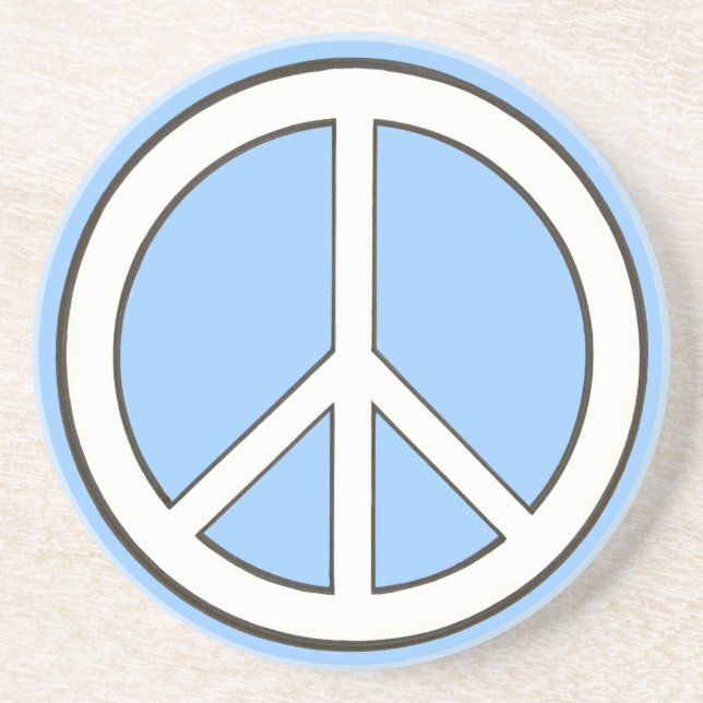 Outline art drawing - Peace sign coasters (Front)